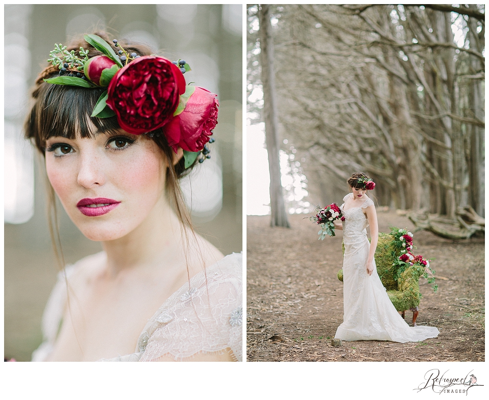 Enchanted Forest Styled Bridal Portraits Santa Cruz Wedding