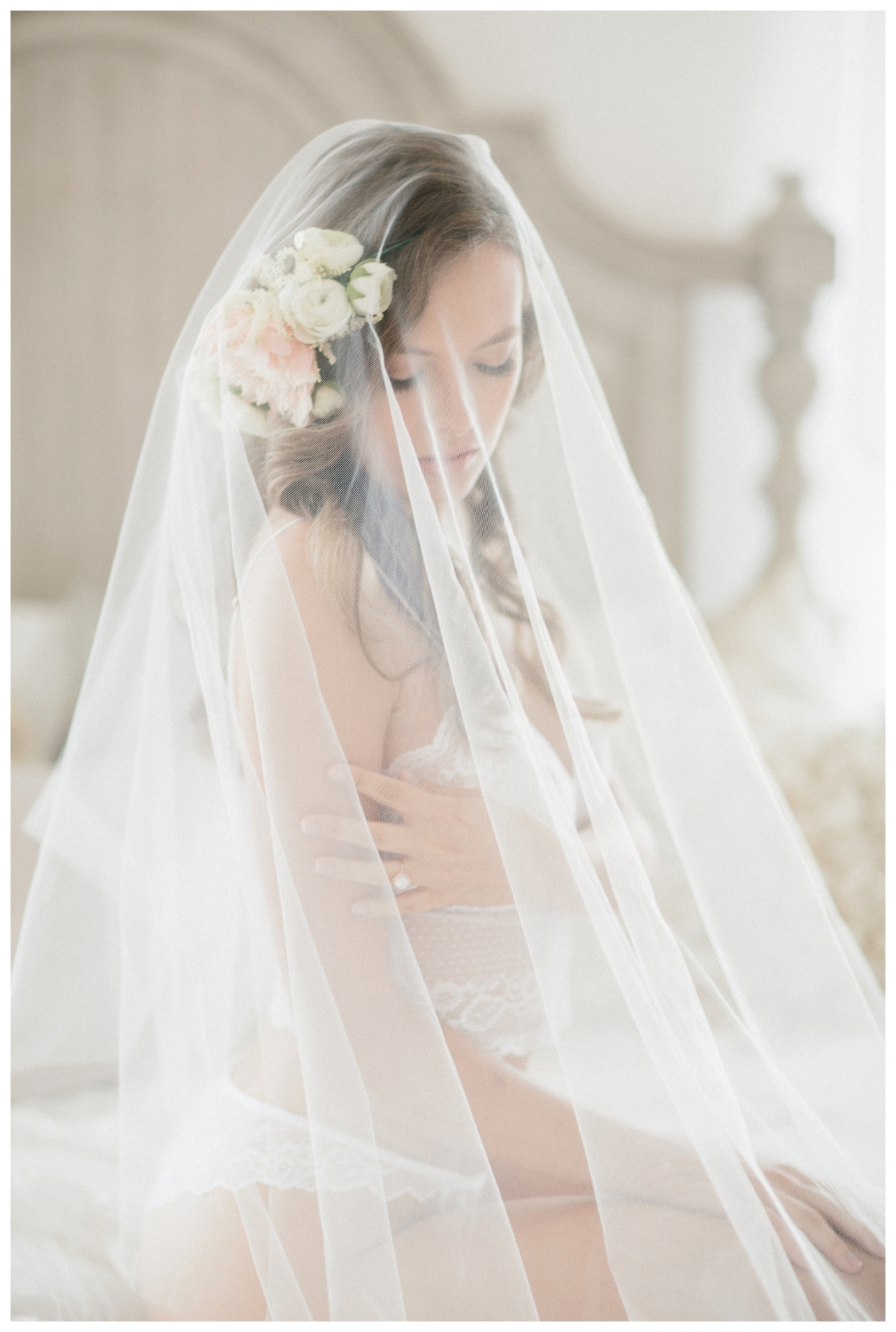 Soft Romantic Bridal Boudoir Session, Tori 